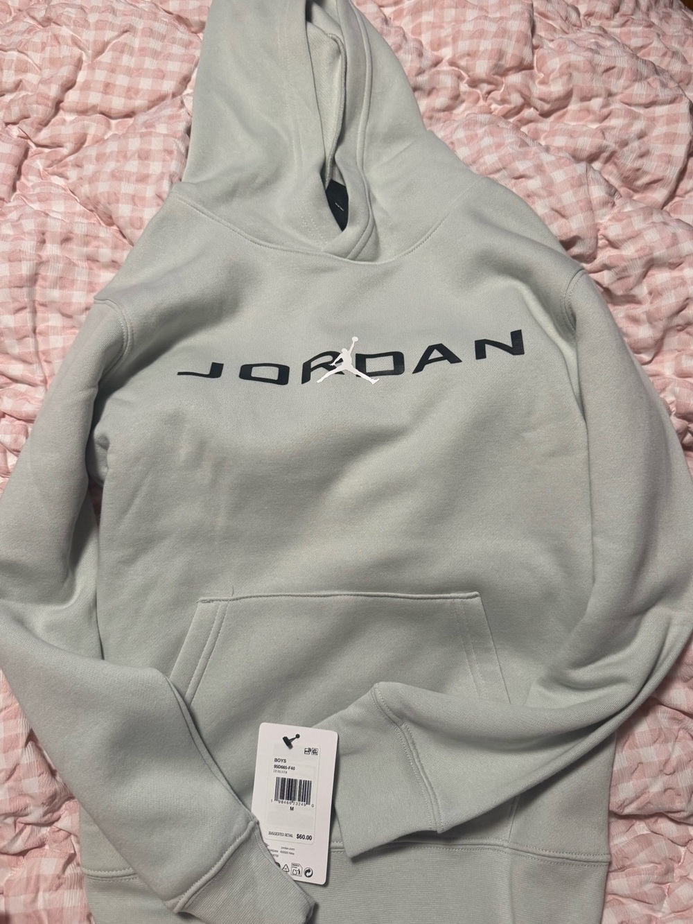 Nike Air Jordan Youth Boys Hoodie Sweatshirt Size M 10-12 NWT Sage Green